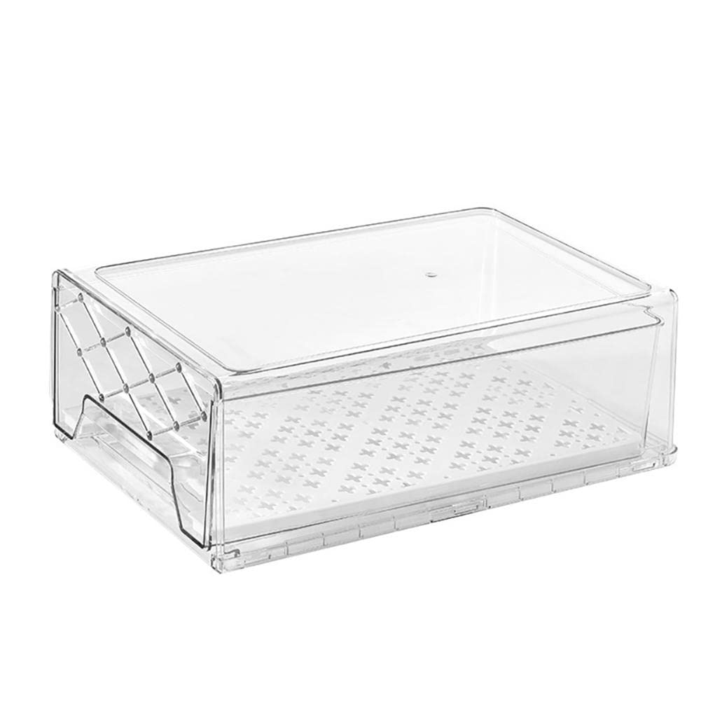 Conteneurs de rangement pour réfrigérateur transparents et empilables
