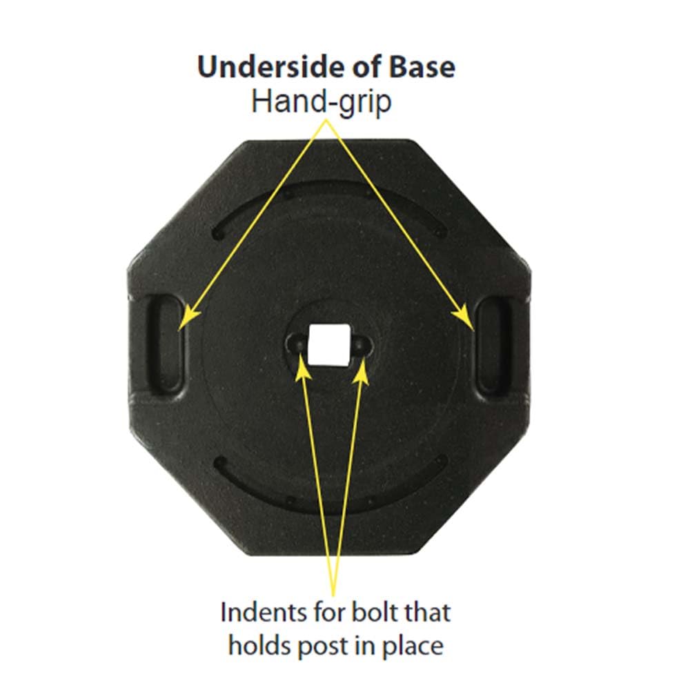 Sistema di supporto portatile con base in gomma - 27,2 kg