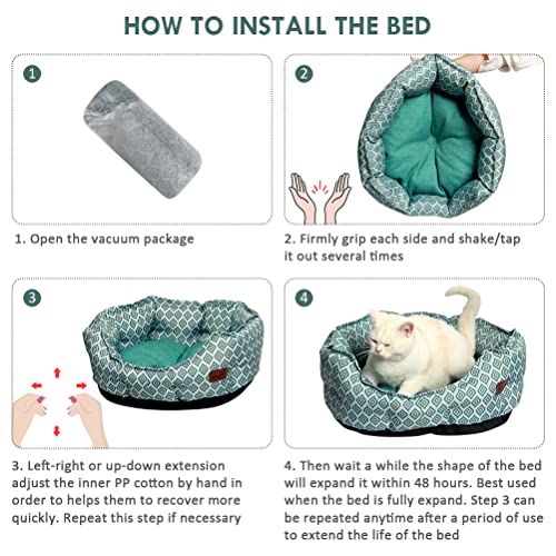 Cat Bed Dog Beds for Small Dogs, Non-Sticky Hair, Easy Clean, Free Soft Flannel Blanket, Kitten Bed for Indoor Cats, Non… - Image 6