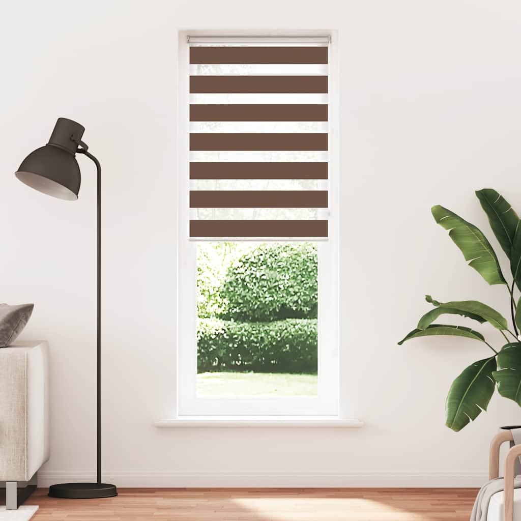 Tenda a rullo zebrata, 80 x 230 cm, poliestere | Traslucida e opaca, montaggio a parete o finestra, senza foratura, facile da pulire