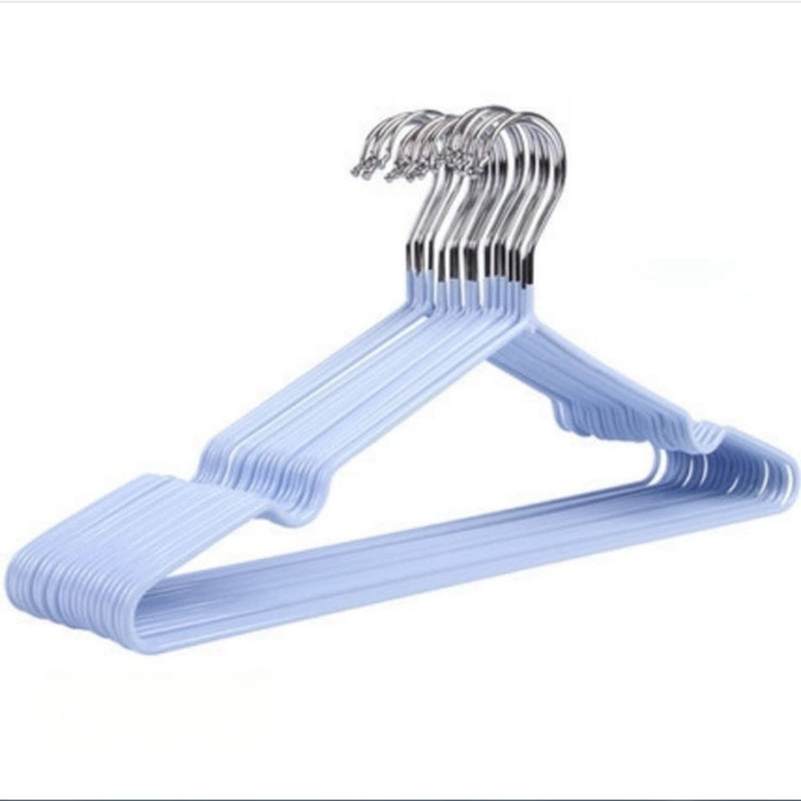 Rutschfeste Samt-Kleiderbügel, platzsparend, multifunktional, für nasse und trockene Kleidung, Nizat (blau), ideal für Schrank und Kleiderschrank