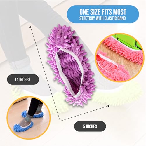 Winterlace Mop Slippers 60 Pcs (30 Pairs) Microfiber Chenille House Floor Dusting Cleaning Socks Shoe Cover Wholesale Bulk Pack3
