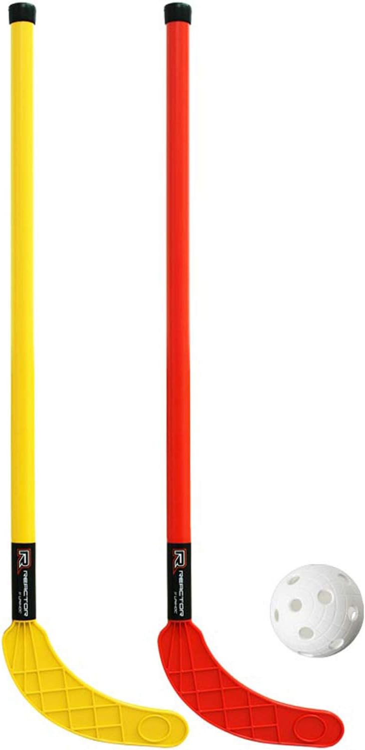 Unihoc Floorball Starter Set - Junior [Set] • Includes; 2 x Sticks & 1 x Ball • 86.5cm Stick Length