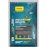 Sera Aquarium Gravel Anthracite Coarse 6 L | Sustrato para acuarios de Agua Dulce | para Peces, loricarídos y gambas | Aspecto Natural