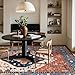 Lahome 8 x 10 Area Rugs for Living Room - Boho Washable Non-Slip Backing Large Rug Ultra-Thin Stain Resistant Dining Room Rugs for Under Table, Oriental Print Carpet Rugs for Bedroom (Rust, 8'x10')