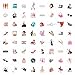 100Pcs Fashion Stickers for Water Bottles and Laptops - Fashion Gifts for Women, Party Decorations - Aethetic Stickers - Gifts for Women & Men