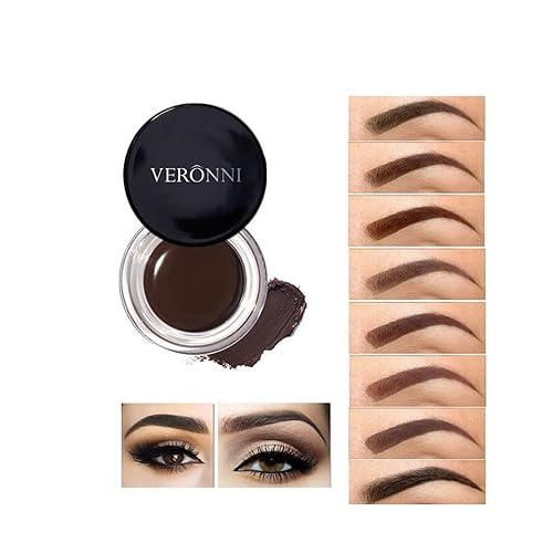 VERONNI Crema para cejas, gel de pomada de cejas impermeable de larga duración, potenciadores de cejas, maquillaje suave y suave para ojos, 0.75