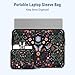 MOSISO Laptoptasche 16 Zoll, 15-15,6 Zoll Laptop Hülle Tasche Kompatibel mit MacBook Air 15 / Pro 16, HP Acer Dell Lenovo ASUS, Neopren Kolibri Pflanzen&Blumen Computertasche mit Kleine Etui, Schwarz
