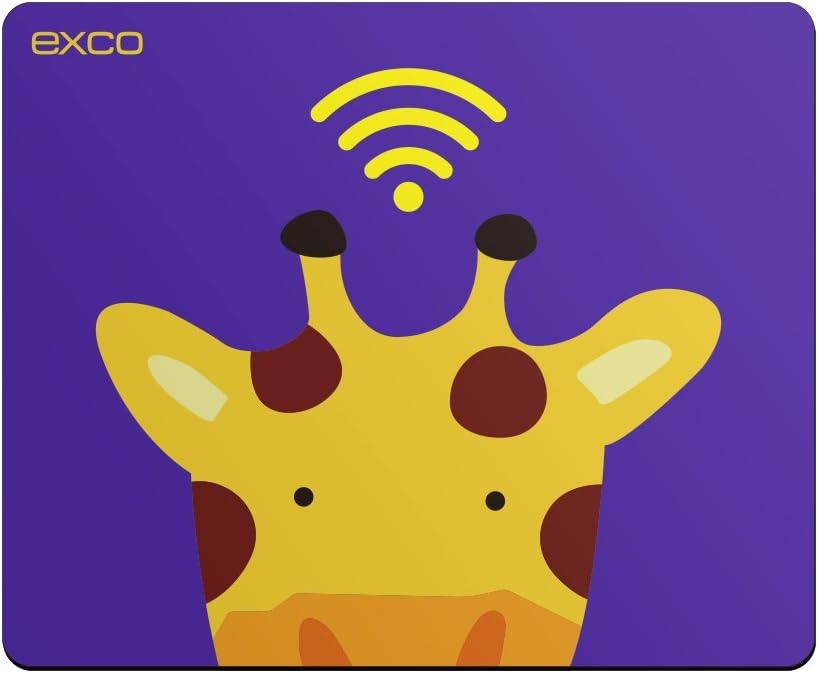 EXCO Patented Design - Full Bleed Cartoon Series Mouse Pad , WIFI Giraffe Full Color Paint with Smooth Control and Precise Tracking