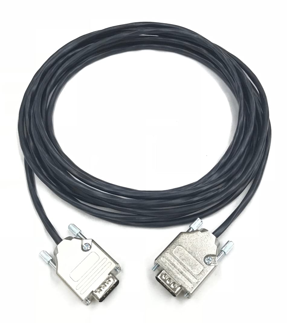 50 Foot DB9 Male to Male RS232 Plenum Serial Cable - 22 AWG with Plenum Black Jacket - Made in The USA by Custom Cable Connection