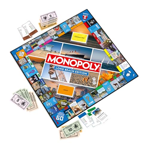 Monopoly Long Beach CA Edition Juego de Mesa Familiar miniatura 1