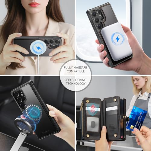 Defencase for Galaxy S25 Ultra Case Wallet Compatible with Magsafe, Black by Defencase - Used condition - Image 4