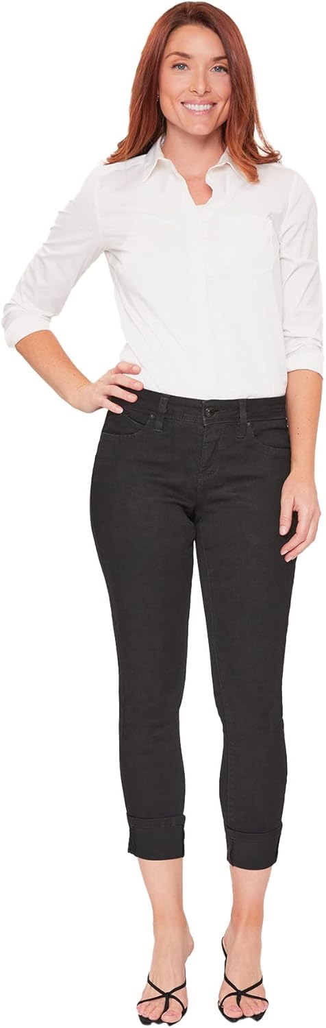 Royalty YMI Women Wannabettabutt Mega Cuff Ankle Jean Made from Recycled Fibers