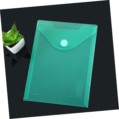 Miniatura 7 de NUOBESTY 10 unids carpetas de plástico carpeta de plástico bolsa de documentos administrador hebilla información bolsa a4 alta capacidad organizador