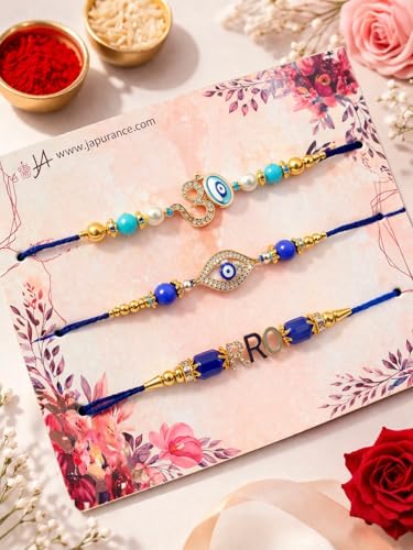 Image of JAIPUR ACE Rakhi Hamper With Chocolate Celebration Box Combo Pack, Rakshabandhan Gift Hamper For Brother With Roli Kumkum & Greeting Card (3 RAKHI WITH CHOCOLATE)