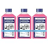 3x 500ml Universal-Entkalker für Kaffeevollautomat und Kaffeemaschine - je 125ml für 2500ml Entkalker-Lösung