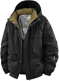 [foxseon] ダウンジャケット メンズ 中綿 ジャケット フード付き 冬 かっこいい 厚手 保温ジャケット 厚手 防寒 防風 暖かい 多機能 コットンコート 通勤通学 冬 ジャンパー コート