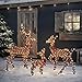 Produktbild Lights4fun Braune Harewood Rentier Familie LED Rentiere mit Timer Weihnachtsbeleuchtung für außen und innen Weihnachtsfiguren
