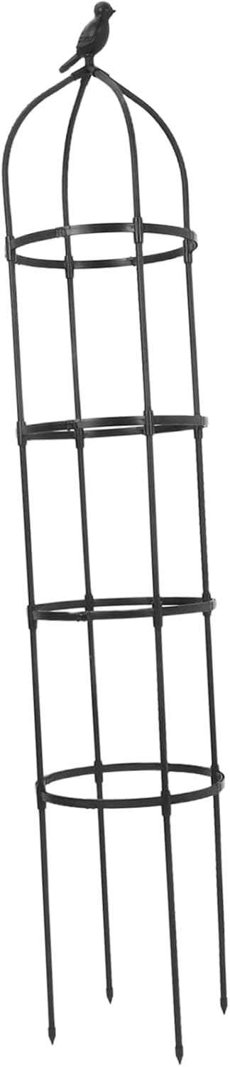 Balacoo 1 Set Metal Garden Trellis: Bird Style Climbing Plant Support for Roses Cucumbers 12.46" Diameter 5.78ft/175cm Height - Obelisk Structure Frame for Outdoor and Indoor Use