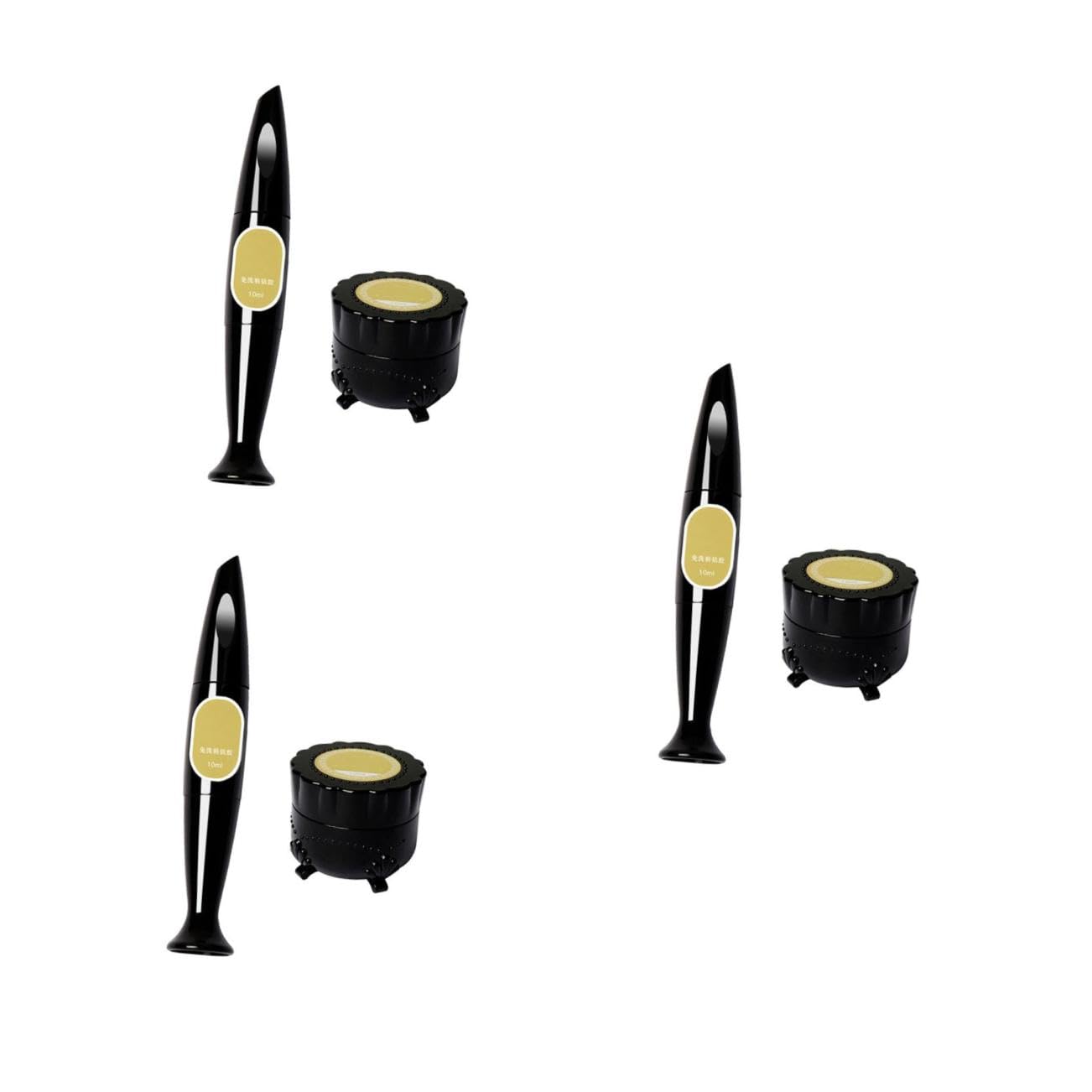 Healvian 3sets Penna Per Colla Per Unghie Gel Adesivo Per Decorazioni Nail Art Strumento Per Manicure Accessori Per Unghie Con Design Ago e Pennello Per Strass Resistente e Facile Da Usare