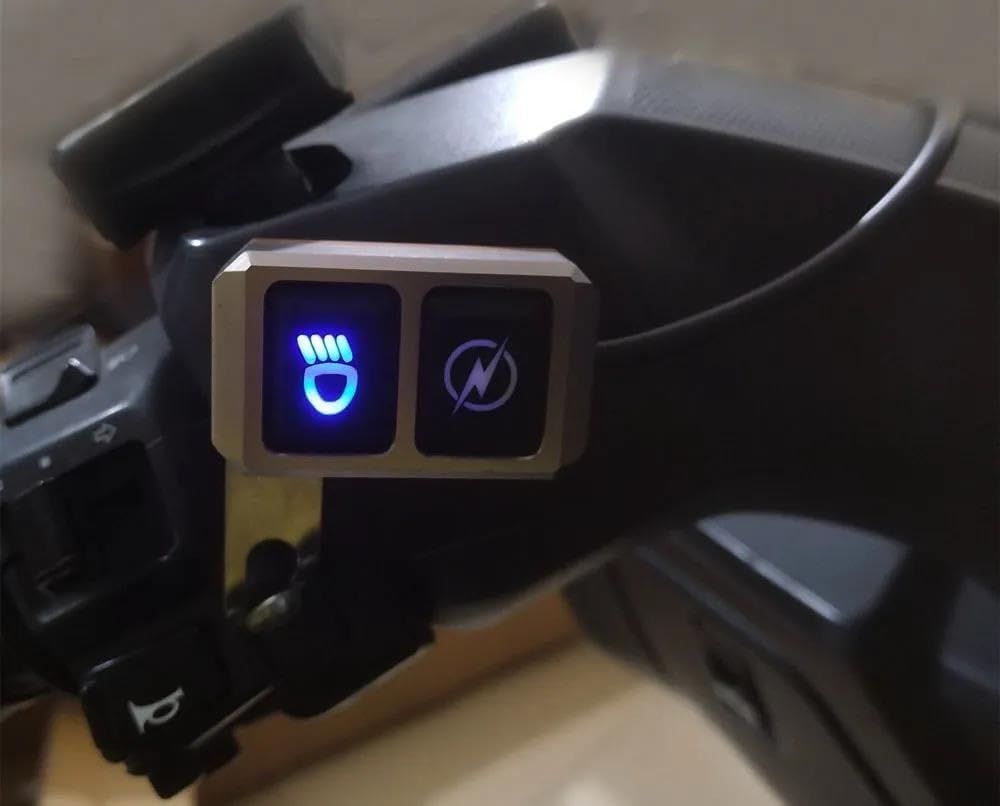 Fari fendinebbia a LED per moto Fendinebbia per moto Lampada di guida ausiliaria a LED Faretti per fari per moto Interruttore cablato da 100 W Luci a LED per moto bicolore
