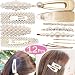 DeD 12Pcs Pearl Hair Clip For Women Pearl Wrapped Bobby Pin Hairpins Barrettes, Wedding Bridal Ornaments For Ladies Girls(Gold)