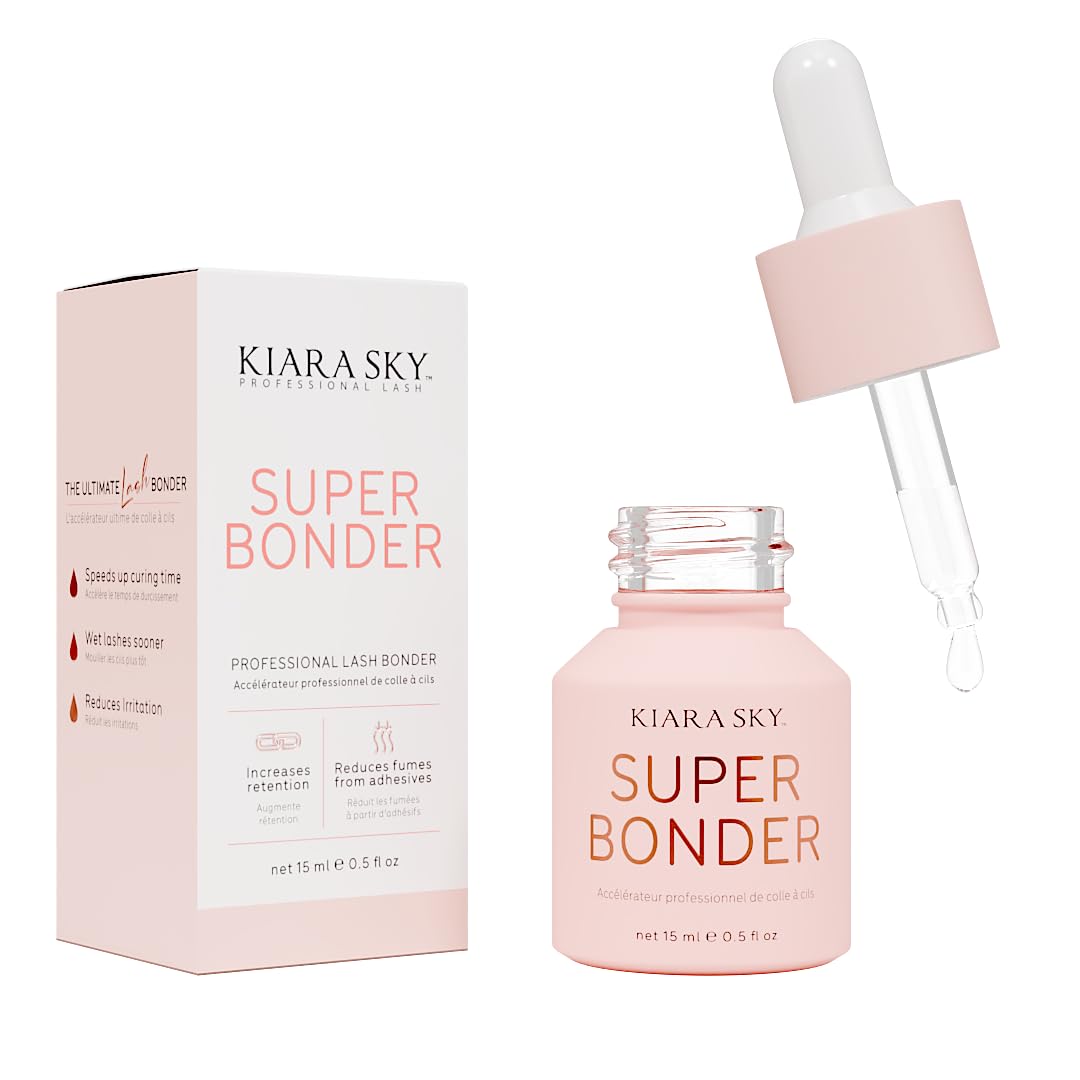 KIARA SKY LASH Super Bonder for Eyelash Extensions with Special Dropper | Glue Accelerator | Speed Up Drying Time | Increase Adhesive Bonding Power | Professional Use Only 15ml NOT A Glue
