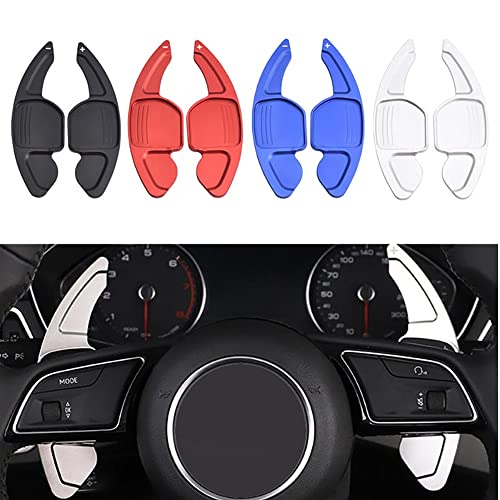 KSKKD Paletas de mudança, para Audi Sline Quattro RS Q3 Q5 Q7 S3 S5 SQ5 R8 A3 A4 A5 A6 A7 S4 TT TTS autocolante extensível para volante de carro