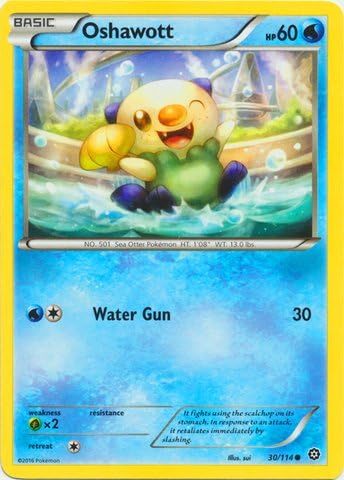 Amazon Com Pokemon Oshawott 30 114 Xy Steam Siege Toys Games