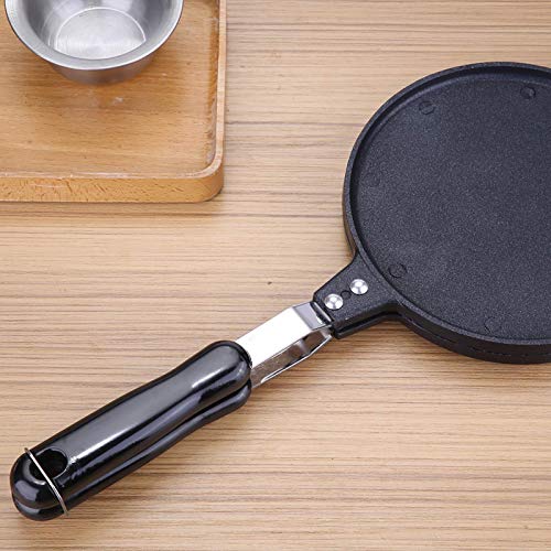 Foto von Waffeleisen Gusseisen Doppelt mit Antihaftbeschichtung Waffel Maker Hörncheneisen Pressplatte Haushalt Küche Backen Werkzeug mit Langer Griff für Frühlingsrolle Eiswaffeleisen