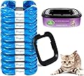TiooDre Cat Litter Refills Bag, Litter Genie Refill Bags 15 Ft Cat Genie Refill, 10 Pack Cat Litter Refill Cat Litter Disposal Bin Refills Compatible with Litter Genie (Blue)