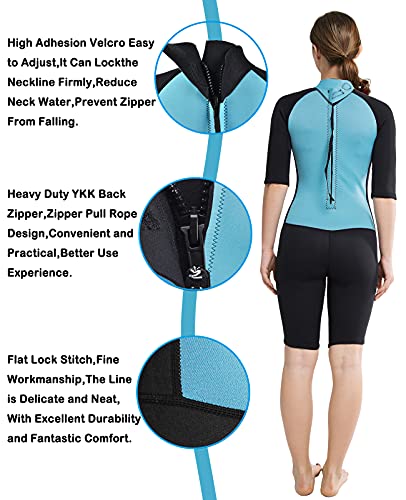 Tbluite Wetsuits Men And Womens Diving Suits Full Body Shorty/Long Sleeve 3/2Mm Neoprene Adult Keep Warm Wet Suits For Women In Cold Water Water Sports Scuba Surfing Swimming Snorkeling Back Zip #TOP4