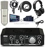 Mackie Onyx Artist 1·2 USB Audio Interface with Studio Headphones and Professional Condenser Microphone + Download of Pro Tools | First and Waveform OEM Music Creating & Editing Software Kit