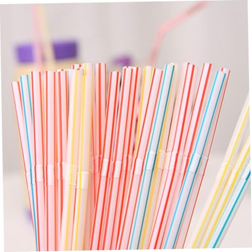 600 pitillos plásticos flexibles coloridos para fiesta miniatura 2