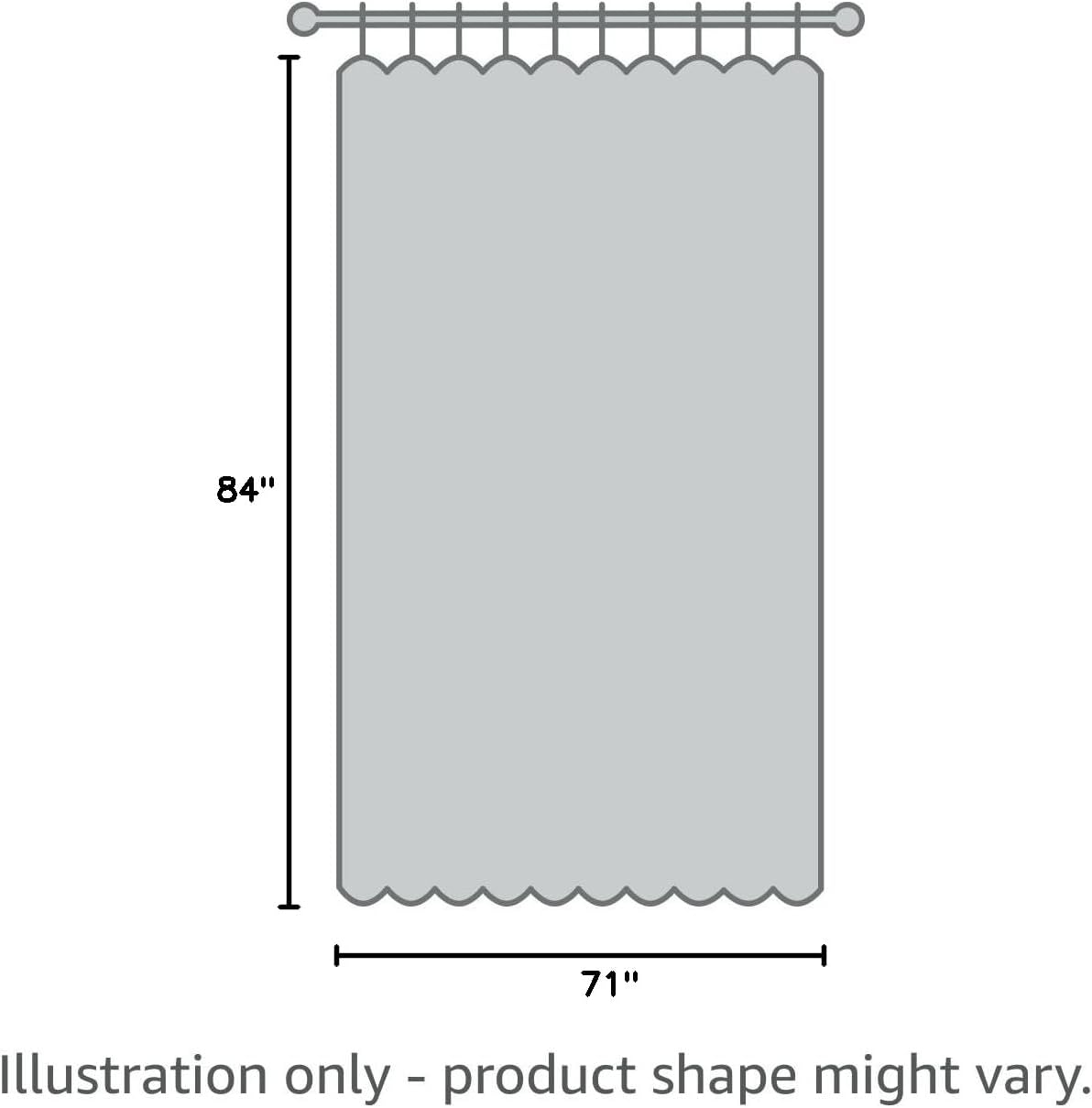 Furlinic Extra Long Checkered No Hook Shower Curtain with Snap in Liner,Honeycomb Textured Bathroom Curtains with See Through Window,Waterproof & Machine Washable,Hotel Quality,Light Grey,71x84 Inch