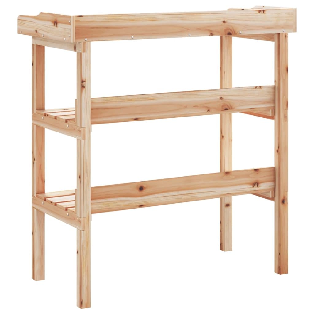 ShGaxin Mesa para Plantas con estantes Madera Maciza Abeto 78x38x82,5cm, Invernaderos Huerto, Banco De Trabajo De Jardinería, Banco De Trabajo para Macetas, Mesa De Jardinería - 156352