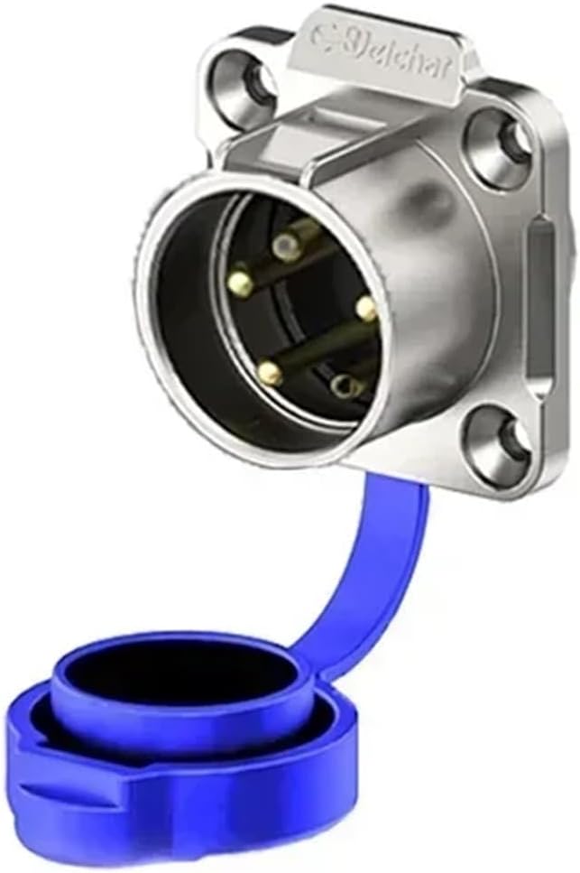 EW-LP20 Quick Locking Circular Female Male Socket M20 2 3 4 5 7 9 12 Pin Panel Electric Connector IP68 Automotive Adapter(5 Pin Male Socket)