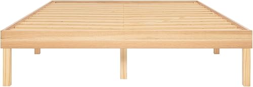 Miniatura 53 de Naomi Home Base de cama de metal de 14 pulgadas con plataforma de metal de alta resistencia (no necesita somier), color negro Negro -,Natural,Blanco