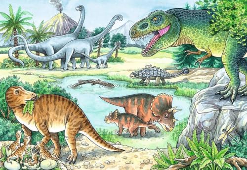 Ravensburger Puzzle Per Bambini A Partire Dai 4 Anni, 2 Puzzle Da 24 Pezzi Ciascuno, 26X18Cm, Dinosauri E Loro Habitat - 3