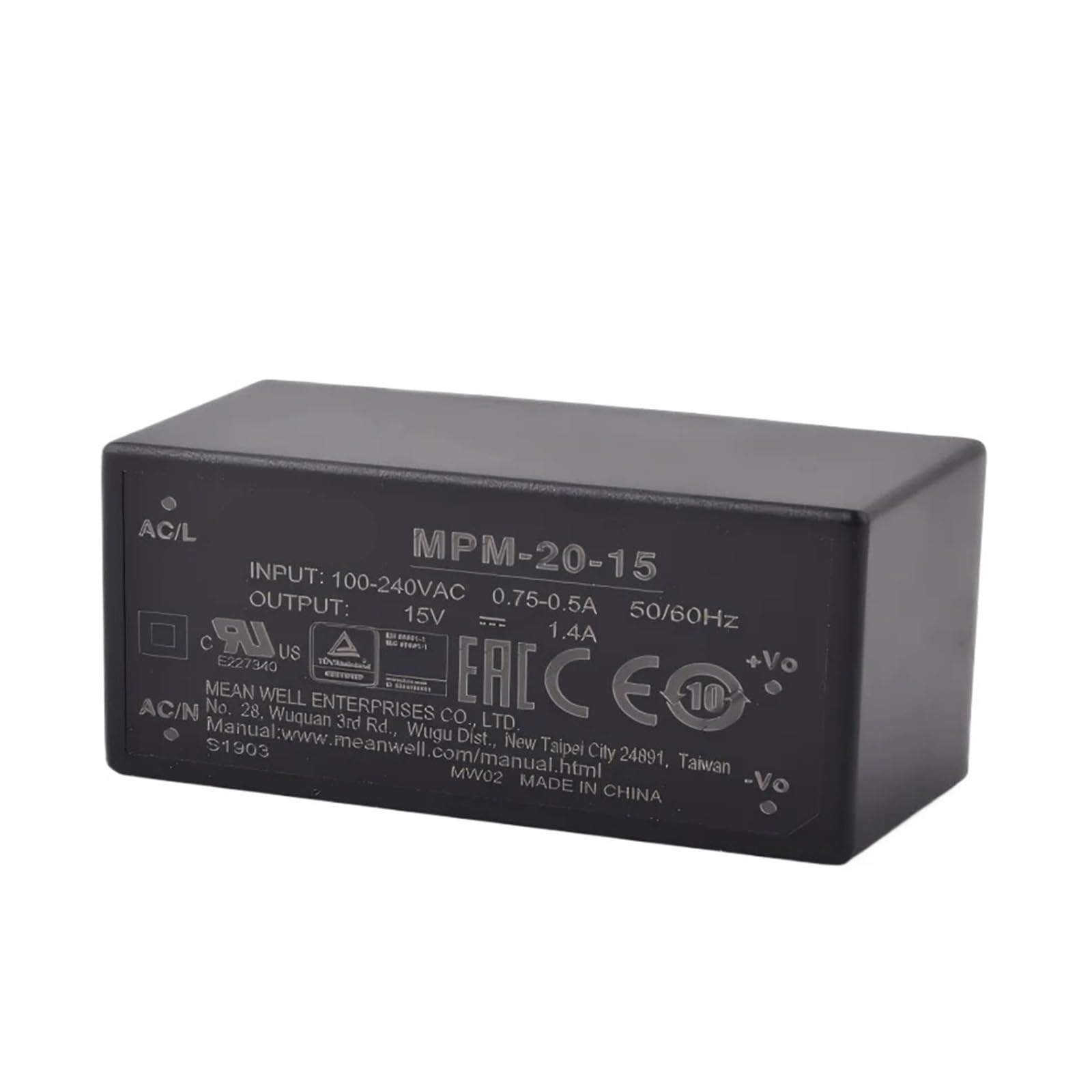 BALYDLUL 20W Power Supply MPM-20-3.3V MPM-20-5V MPM-20-12V MPM-20-15V MPM-20-24V(MPM-20-3.3)