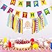 Circus Carnival First Birthday Highchair Banner – Pre-strung Reusable Burlap & Satin Garland for Cake Smash Photos, Boys & Girls 1st Birthday Party Decor