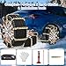 Qoosea Snow Chains 8Pcs Tire Chains Snow Chains for Car SUV Tire Chains with Tightening Buckles Universal Anti-Slip Snow Tire Chains Tire Cables Durable Chains for Tires Heavy Duty
