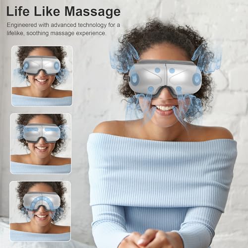 BOKOR Eye Massager with Heat and Compress, FSA/HSA Eligible Heated Mask Massager for Migraine, Eye Care Device for Deep Relax, Improve Sleep Quality, Ideal Gift for Birthday - Image 4