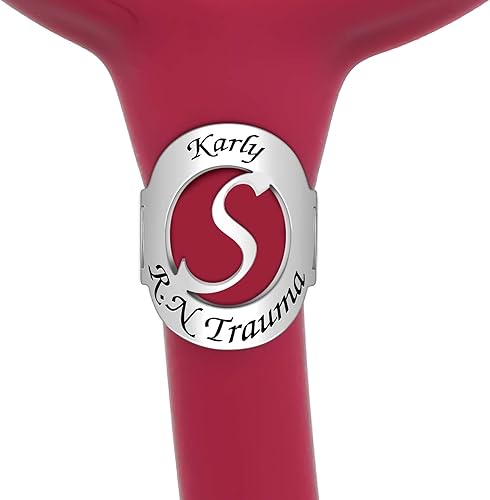 Stethoscope Name Tag Personalized - Stethoscope Charms Engraved Initial - Adjustable Custom Stethoscope Id Tag as Gift for Nurse, Doctor and Medical