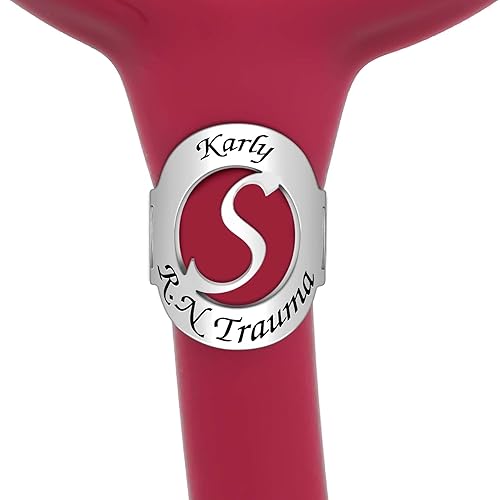 Stethoscope Name Tag Personalized - Stethoscope Charms Engraved Initial - Adjustable Custom Stethoscope Id Tag as Gift for Nurse, Doctor and Medical