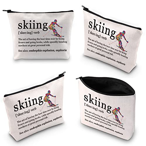 Skiing Survival Kit - Team Gifts for Skiing Enthusiasts - Cosmetic Zipper Bag, Skiing Ku - Image 2