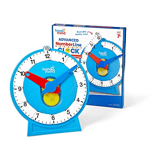 hand2mind Advanced Magnetic NumberLine Clock for Demonstration, Set of 1