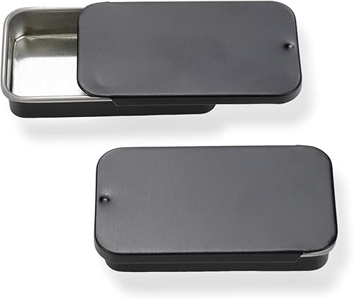 Miniatura 3 de Coshar 20 mini contenedores de lata deslizantes, caja rectangular portátil para almacenamiento de manualidades, bálsamos labiales y perfumes sólidos