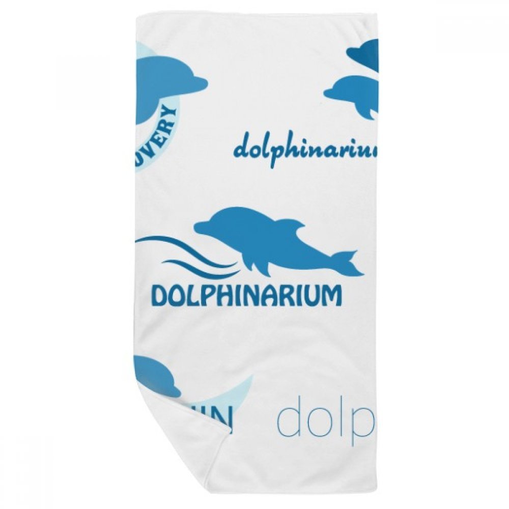 Serviette de bain douce dauphin bleu océan débarbouillette