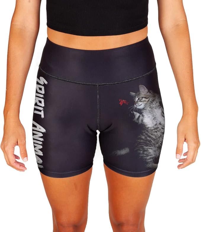 Women's Animal Compression Shorts Tummy Control Shaping Tights for Workouts